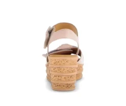 Sandaleno met sleehak rose