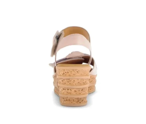 Sandaleno met sleehak rose