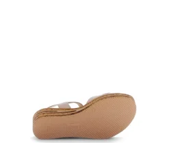 Sandaleno met sleehak rose