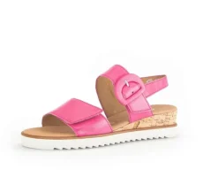 Sandaleno met sleehak roze