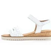 Sandaleno met sleehak wit