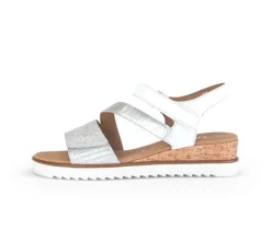 Sandaleno met sleehak wit