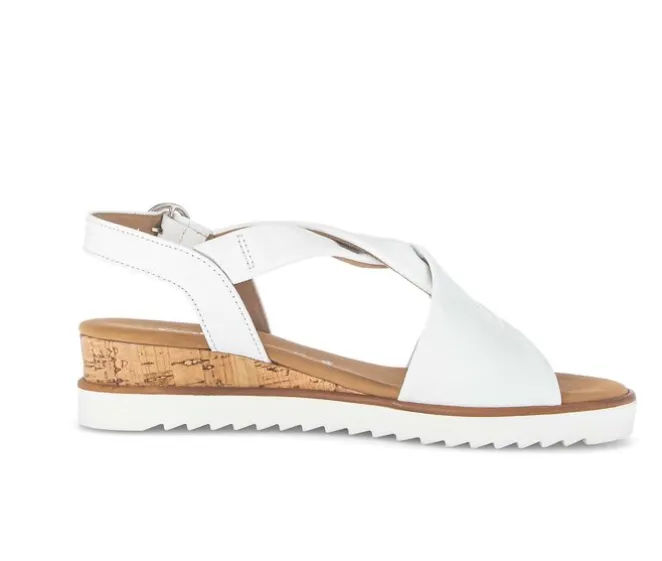 Sandaleno met sleehak wit