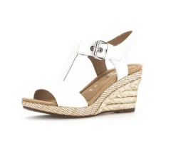 Sandaleno met sleehak wit