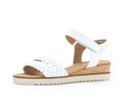 Sandaleno met sleehak wit
