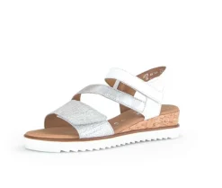 Sandaleno met sleehak wit