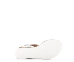 Sandaleno met sleehak wit
