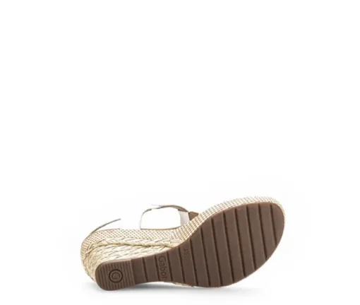 Sandaleno met sleehak wit