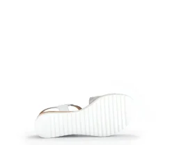 Sandaleno met sleehak wit