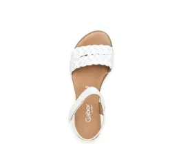 Sandaleno met sleehak wit
