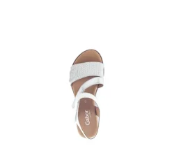 Sandaleno met sleehak wit