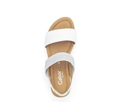 Sandaleno met sleehak wit