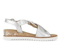 Sandaleno met sleehak zilver