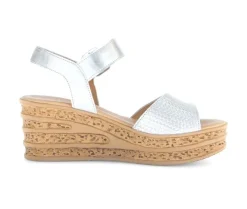 Sandaleno met sleehak zilver