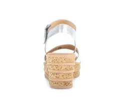 Sandaleno met sleehak zilver