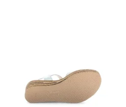Sandaleno met sleehak zilver