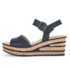 Sandaleno met sleehak zwart
