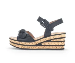 Sandaleno met sleehak zwart