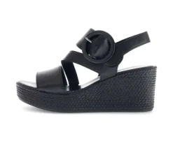 Sandaleno met sleehak zwart