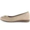 Sportieve ballerina beige